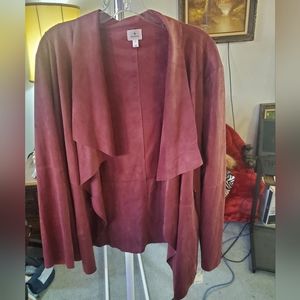 Dressbarn Suede-like Cardigan